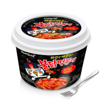 Samyang Dukboki Topokki Cup Hot Chicken 185 g koreanische Reiskuchen scharfes Instantgericht