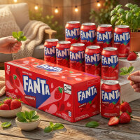 Fanta Strawberry USA Original 12 x 355 ml Erdbeer Softdrink Dosen