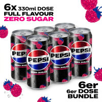 Bundle 6x320 ml Pepsi Vietnam Raspberry Himbeere Zero Import