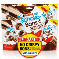 Bundle 60 Crispy Bons Kinder Schoko-Bons Crispy 5x12er...