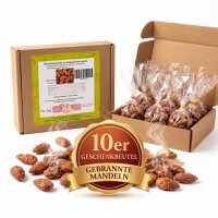 Geschenkset Gebrannte Mandeln 10 x 35 g liebevoll...