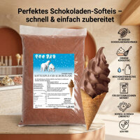 Softeis Pulver 3er Bundle Vanille Schoko Erdbeere Premium Softeismix