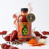 Da Bomb Ghost Pepper Hot Sauce 113 g MHD 10/2026/  22.800 Scoville – Extra scharfe Chili-Sauce aus den USA