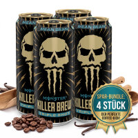 Bundle 4x Monster Energy Killer Brew Mean Bean 443 ml – Kaffee-Energy-Drink mit Vanillegeschmack 300 mg Koffein