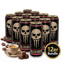 Bundle 12x Monster Energy Killer Brew Loca Moca 443 ml – Kaffee-Energy-Drink mit Vanillegeschmack 300 mg Koffein