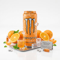 Monster Energy Ultra Sunrise 473 ml – Orange & Zitrus – Zuckerfreier Energy Drink aus den USA