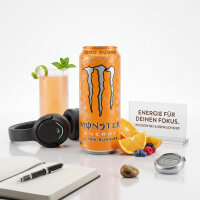Bundle 4x Monster Energy Ultra Sunrise 473 ml – Orange & Zitrus – Zuckerfreier Energy Drink aus den USA