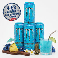 Bundle 4x Monster Energy Ultra Blue Hawaiian 473 ml...