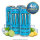 Bundle 4x Monster Energy Ultra Blue Hawaiian 473 ml – Tropischer Fruchtgeschmack – Zuckerfreier Energy Drink aus den USA