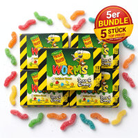 Bundle 5x Toxic Waste Worms Sour & Chewy Candy...