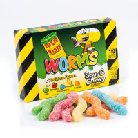 Bundle 5x Toxic Waste Worms Sour & Chewy Candy Mhd:11.26 – Saure Fruchtgummi-Würmer – 85 g