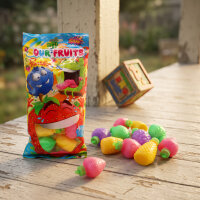 Bundle 5x Sour Fruits Früchte Saures Schleckpulver 80 g Beutel