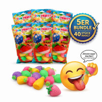 Bundle 5x Sour Fruits Früchte Saures Schleckpulver 80 g Beutel