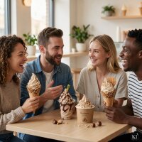 Softeis Pulver Haselnuss 1 kg IceBär für Softeismaschine 1:2,5 Mischung