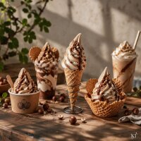 Softeis Pulver Haselnuss 1 kg IceBär für Softeismaschine 1:2,5 Mischung