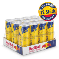 Bundle 12x Red Bull Tropical Edition 250 ml – Energy Drink mit tropischem Fruchtgeschmack | Import aus Schweden