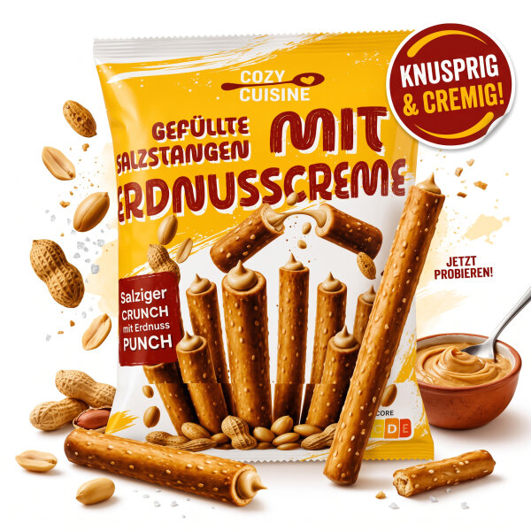 Cozy Cuisine Gefüllte Salzstangen mit Erdnusscreme...