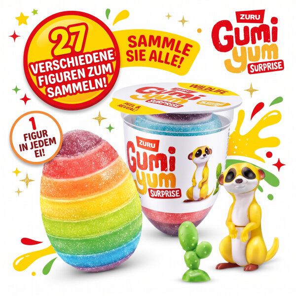 ZURU Gumi Yum Surprise Egg Wildlife 26 g – Buntes...