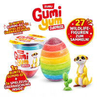 ZURU Gumi Yum Surprise Egg Wildlife 26 g – Buntes Fruchtgummi-Überraschungsei mit Tierfigur | Peel & Reveal| Süßigkeit & Spielzeug