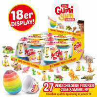 Display Komplett 18x ZURU Gumi Yum Surprise Egg Wildlife...
