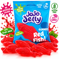 JoJo Jelly Red Fish 80g – Halal Fruchtgummi Rote...