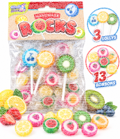 Sweet Flash Handmade Rocks – 3 Frucht-Lollis &...