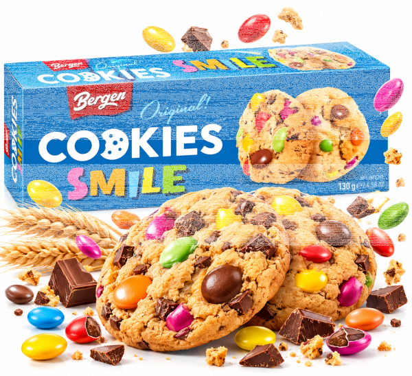 Bergen Cookies Smile 130 g – Knusprige Cookies mit...