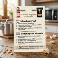 Hopser Funfood Popcorn Set – Butterfly Popcornmais & Popcornfett