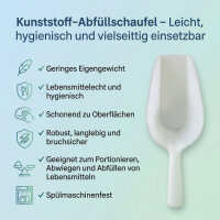 Kunststoffschaufel weiß 470 ml 31 cm mit Laffe 19,5 cm