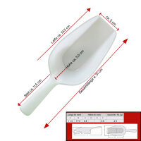 Kunststoffschaufel weiß 470 ml 31 cm mit Laffe 19,5 cm