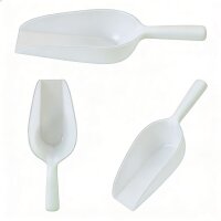 Kunststoffschaufel Weiß 470 ml 31 cm mit Laffe – Abfüllschaufel für Lebensmittel