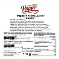 Premium Vanille Zucker 150 g Glas für Popcorn & Desserts