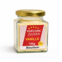 Premium Vanille Zucker 150 g Glas für Popcorn & Desserts