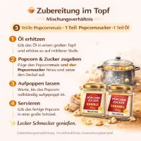 Premium Karamell Zucker 150 g Glas für Popcorn & Desserts