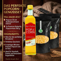Hopser Funfood Popcorn Set – Popcornmais & Popcornöl mit Butteraroma