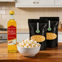 Hopser Funfood Popcorn Set – Popcornmais & Popcornöl mit Butteraroma