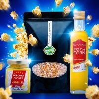 Hopser Funfood Popcorn Set – Popcornmais, Popcornöl & Vanillezucker
