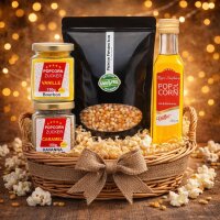 Hopser Funfood Popcorn Set Popcornmais Popcornöl Vanillezucker & Karamellzucker