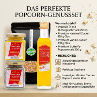 Hopser Funfood Popcorn Set – Popcornmais, Popcornöl, Vanille & Karamellzucker