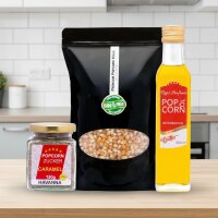 Hopser Funfood Popcorn Set – Popcornmais, Popcornöl & Karamellzucker