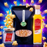 Hopser Funfood Popcorn Set – Popcornmais, Popcornöl & Karamellzucker