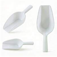 Kunststoffschaufel Weiß 230 ml 25 cm mit Laffe – Abfüllschaufel für Lebensmittel