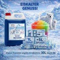 Ice Bär Slush Sirup Blaue Orange Ozeanblau Geschmack 5L 1:5 AZO & glyzerinfrei