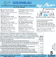Ice Bär Slush Sirup Blaue Orange Ozeanblau Geschmack 5L 1:5 AZO & glyzerinfrei