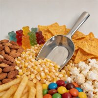 Aluminiumschaufel 130 ml 21 cm mit Laffe – Abfüllschaufel für Lebensmittel