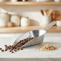 Aluminiumschaufel 130 ml 21 cm mit Laffe – Abfüllschaufel für Lebensmittel