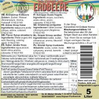 Rainbow Slush Sirup Erdbeere 5 Liter Konzentrat für Slush Eis Getränke 1:5