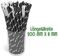 125 Stück Slush Eis Löffelstrohhalme Papier Strohhalme Kompostierbar Plastikfrei 200 MM X 8 MM Löffel Eiskaffee