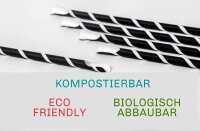 125 Stück Slush Eis Löffelstrohhalme Papier Strohhalme Kompostierbar Plastikfrei 200 MM X 8 MM Löffel Eiskaffee