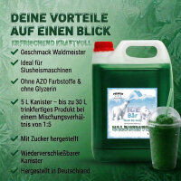 Ice Bär Slush Sirup Waldmeister Geschmack 5L 1:5 AZO...